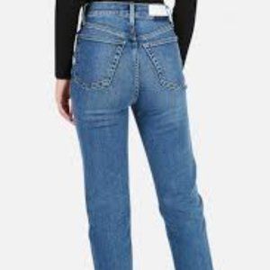 REDONE 1970s High Rise Ankle Crop, Stretch, Made in USA, 25x28, NWT, $279 MSRP